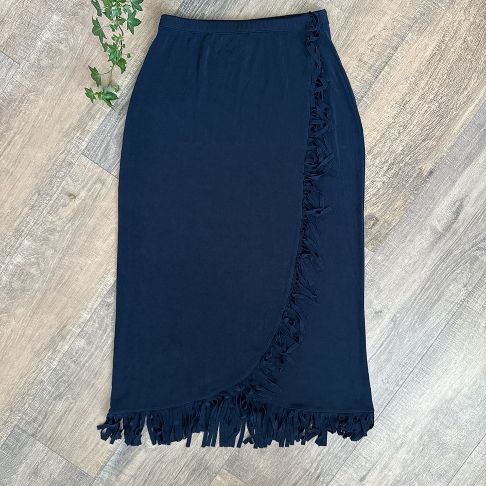 Vintage Choices Midnight Blue Knit Skirt